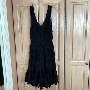 Free People lace dress with beaded neckline